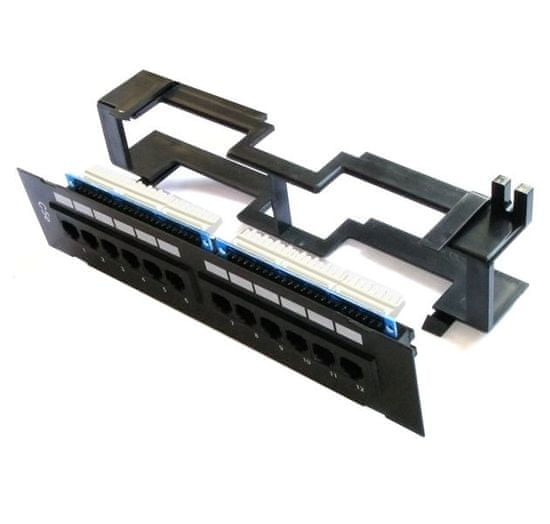 XtendLan Patch panel za steno, 12 priključkov, Cat5e