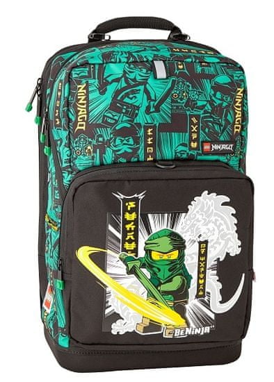 LEGO Bags Ninjago Green Maxi Plus - šolski nahrbtnik, 2-delni set