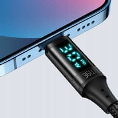 Mcdodo MCDODO USB LIGHTNING 36W 1M ZASLONSKI KABEL ZA IPHONE X 11 12 13 14