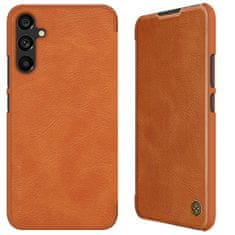 slomart usnjen ovitek za samsung galaxy a34 5g z denarnico z zavihkom nillkin qin leather | brown