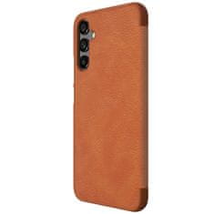 slomart usnjen ovitek za samsung galaxy a34 5g z denarnico z zavihkom nillkin qin leather | brown