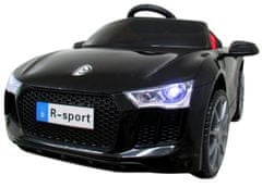 R-Sport Cabrio B4 Black Igrača na baterije, daljinski upravljalnik, luči, usnje