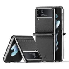 slomart dux ducis bril samsung galaxy z flip4 case with flap wallet back cover black