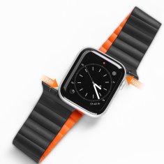 slomart dux ducis magnetni trak apple watch ultra zapestnica magnetni trak črne in oranžne barve (verižna različica)