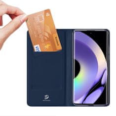 slomart dux ducis skin pro case for realme 10 pro flip cover card wallet stand blue