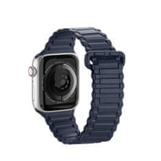 slomart dux ducis trak (oklepna različica) trak apple watch se, 8, 7, 6, 5, 4, 3, 2, 1 (41, 40, 38 mm) silikonski magnetni trak zapestnica modra