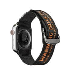 slomart dux ducis trak (zunanja različica) trak apple watch ultra, se, 8, 7, 6, 5, 4, 3, 2, 1 (49, 45, 44, 42 mm) najlonski trak zapestnica črno-oranžna