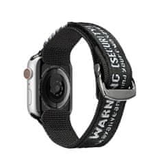 slomart dux ducis trak (zunanja različica) pasek apple watch ultra, se, 8, 7, 6, 5, 4, 3, 2, 1 (49, 45, 44, 42 mm) črno srebrn