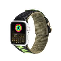 slomart dux ducis trak (zunanja različica) trak apple watch ultra, se, 8, 7, 6, 5, 4, 3, 2, 1 (49, 45, 44, 42 mm) najlonski trak zapestnica črno-zelena