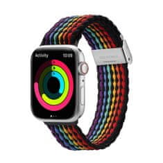 slomart dux ducis trak (različica mixture ii) pasek apple watch se, 8, 7, 6, 5, 4, 3, 2, 1 (41, 40, 38 mm) pleciona opaska bransoleta dark stripes