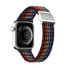 slomart dux ducis trak (različica mixture ii) pasek apple watch se, 8, 7, 6, 5, 4, 3, 2, 1 (41, 40, 38 mm) pleciona opaska bransoleta dark stripes