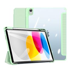 slomart dux ducis toby ipad 10,9'' 2022 (10. gen.) ohišje s prostorom za apple pencil smart cover stylus stand green