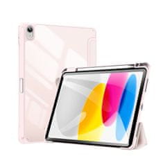 slomart dux ducis toby ipad 10.9'' case 2022 (10th gen.) case with space for apple pencil smart cover stylus stand pink