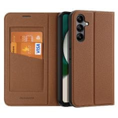 slomart dux ducis skin x2 case samsung galaxy a34 5g flip cover wallet stand brown