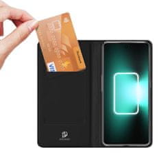 slomart dux ducis skin pro case for realme gt neo 5 / realme gt3 flip cover card wallet stand black