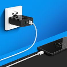 Ugreen Polnilec za mobilni telefon 2x USB-A 36W QC3.0 - črn