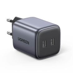 slomart ugreen hitri polnilec gan 2xusb-c 45w siva (cd294)