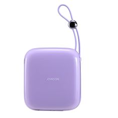 slomart joyroom powerbank 10000mah jelly series 22,5W z vgrajenim kablom lightning vijolične barve (jr-l003)