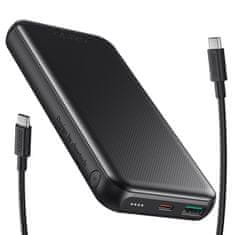 slomart choetech powerbank 10000mah 18w qc pd usb / usb c črna