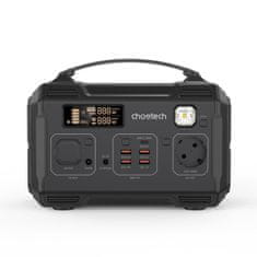 Choetech Prenosni turistični powerbank 281Wh 300W LED napajalna postaja - črna