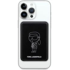 slomart karl lagerfeld powerbank indukcijska klpbmkiottgk 5w 3000mah black/black iconic magsafe