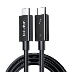 slomart ugreen kabel usb c (moški) - usb c (moški) thunderbolt 4 100w / 8k 60hz / 40gb/s kabel 0,8m črn (us501)