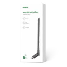 slomart ugreen cm496 ac650 dvopasovna omrežna kartica USB - črna