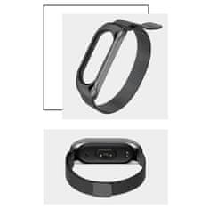 slomart nadomestni kovinski trak za magnetno zapestnico za xiaomi mi band 6 / mi band 5 / mi band 4 / mi band 3 black