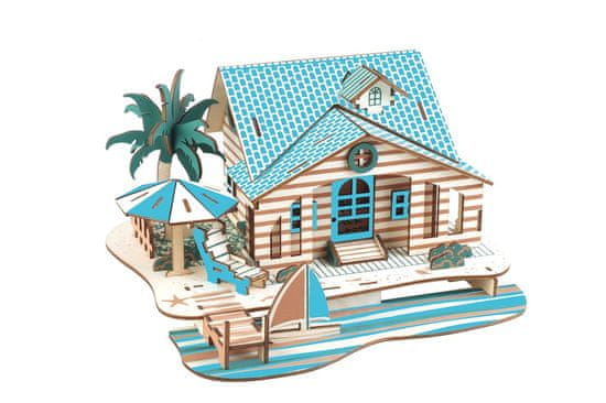 Woodcraft Lesena 3D puzzle vila na Baliju