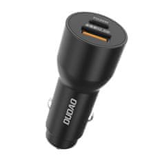 slomart avto polnilec dudao tgr1, usb + usb-c, pd 22,5W (črn)