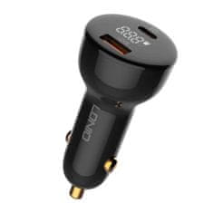 LDNIO LDNIO C101 Car Charger, USB + USB-C, 100W + USB-C to USB-C Cable (Black)