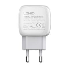 LDNIO A1306Q 18W omrežni polnilnik + kabel MicroUSB