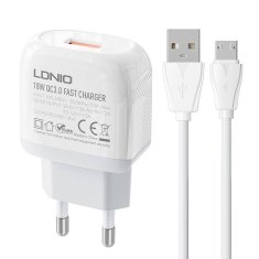 slomart omrežni polnilec ldnio a1307q 18w + kabel microusb