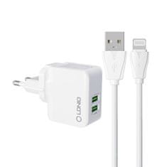 LDNIO A2203 2USB omrežni polnilnik + kabel Lightning