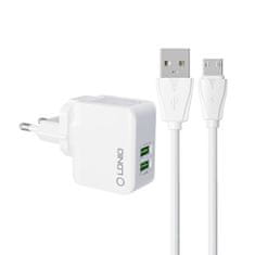 slomart omrežni polnilec ldnio a2203 2usb + kabel microusb