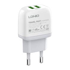 LDNIO A2219 2USB omrežni polnilnik + kabel USB-C