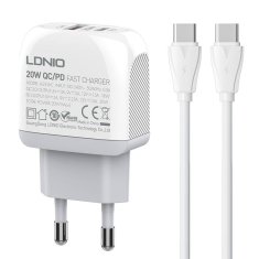 slomart omrežni polnilec ldnio a2316c usb, usb-c + usb-c - usb-c kabel