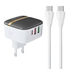 slomart omrežni polnilec ldnio a3513q 2usb, usb-c 32w + usb-c - usb-c kabel