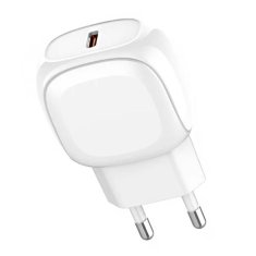 slomart omrežni polnilec ldnio a1206c, usb-c, 27w + kabel usb-c za usb-c (bel)