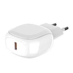 slomart omrežni polnilec ldnio a1206c, usb-c, 27w + kabel usb-c za usb-c (bel)