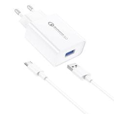 Foneng eu13 omrežni polnilec + kabel usb z usb-c, 3a (bela)