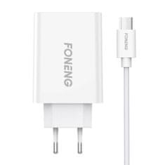 Foneng omrežni polnilnik eu43, 1x kabel usb + usb micro