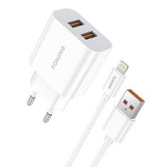 Foneng Fast charger Foneng 2x USB EU45 + USB Lightning cable