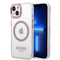 Guess GUHMP14SHTRMP ovitek za iPhone 14 6.1, prozoren, MagSafe