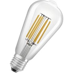 LEDVANCE LED žarnica E27 ST64 4W = 60W 840lm 3000K Topla bela 320° Filament 