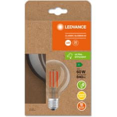 LEDVANCE LED žarnica E27 G95 4W = 60W 840lm 3000K Topla bela 320° Filament