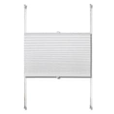 Vidaxl Plise Harmonika Zavese velikost 60 x 125 cm Bele barve