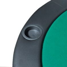 Vidaxl Zložljivo poker namizje za 10 igralcev zeleno