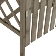 Vidaxl Pergola z vrati 116x40x204 cm siva trden les jelke