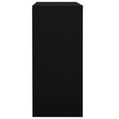 Vidaxl Pisarniška omara z drsnimi vrati črna 90x40x90 cm jeklo